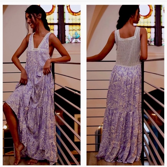 NWT Free People Tiers For You Maxi Slip Dress - Picture 3 of 7